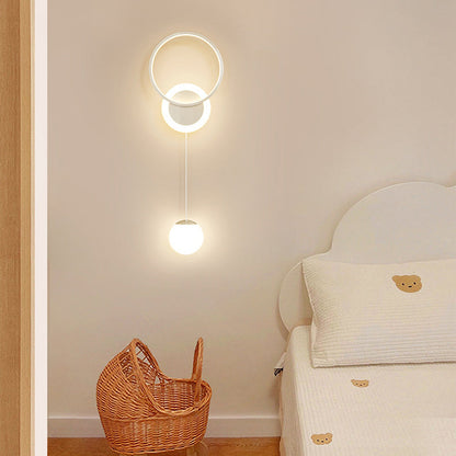 Simplicity Iron Acrylic Round Ball LED Wall Sconce Lamp