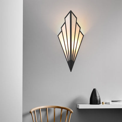 Creative Scalloped Iron Linen 1-Light Wall Sconce Lamp