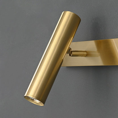 Luxury Rectangle Cylinder Full Copper LED Wall Sconce Lamp