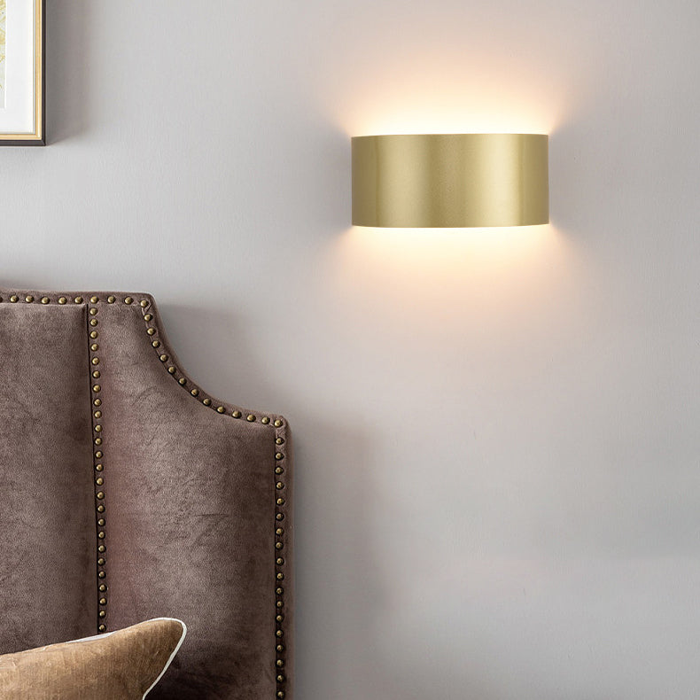 Modern Minimalist Half Round Iron LED Wall Sconce Lamp