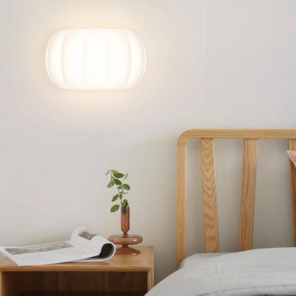 Minimalist Acrylic Pumpkin Shade Iron LED Wall Sconce Lamp