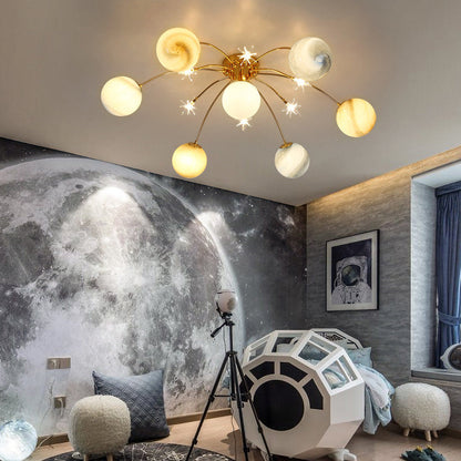 Contemporary Moon Ceiling Light