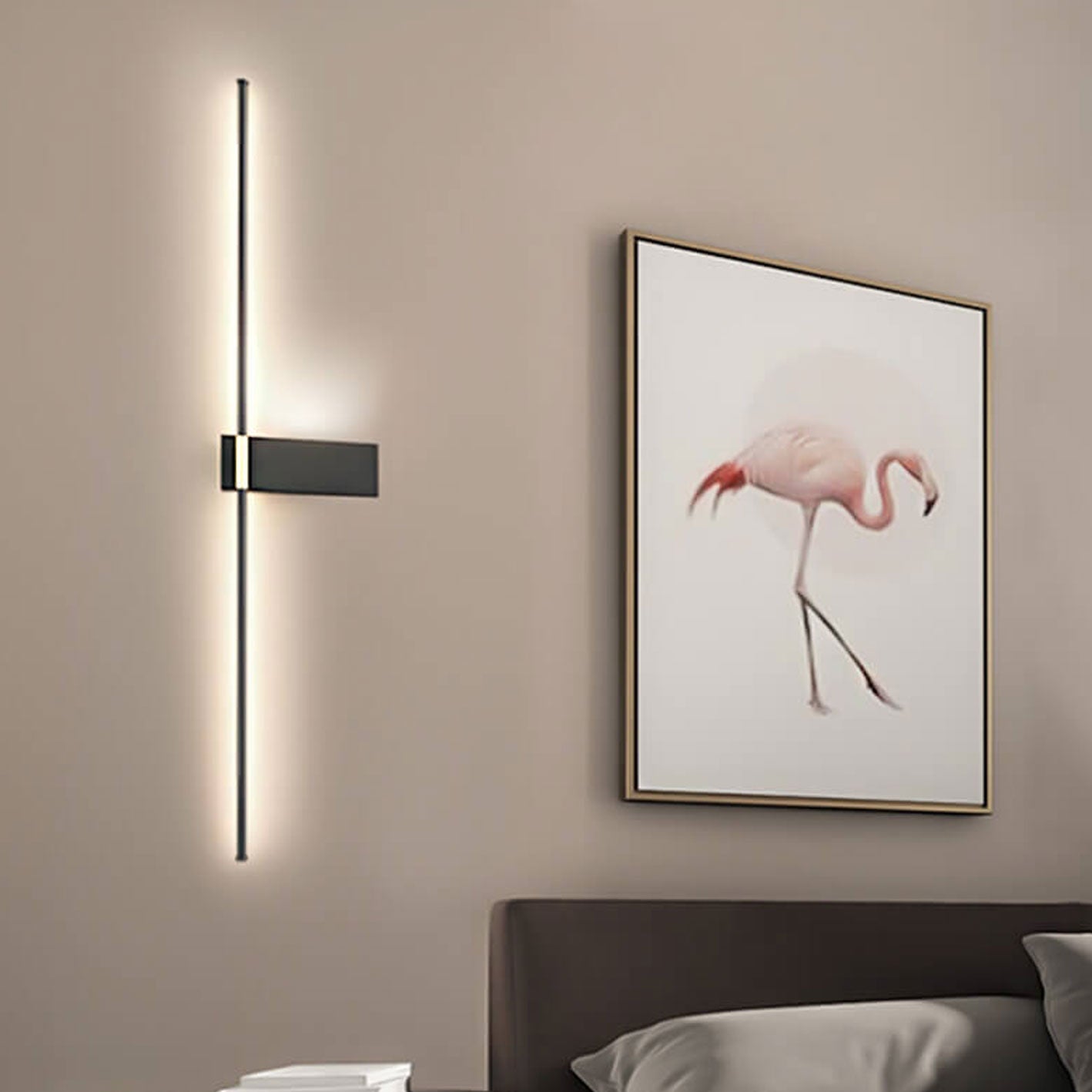 Minimalist Long Line Iron Acrylic LED Wall Sconce Lamp