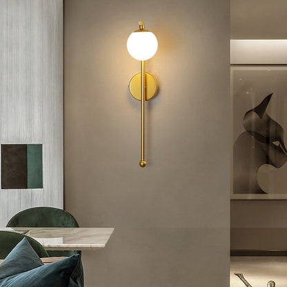 Acrylic Shade Iron Aluminum 1-Light Wall Sconce Lamp