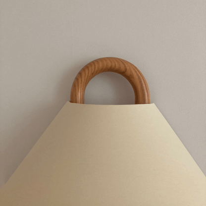 Modern Solid Wood Pleated Semicircle 1-Light Wall Sconce