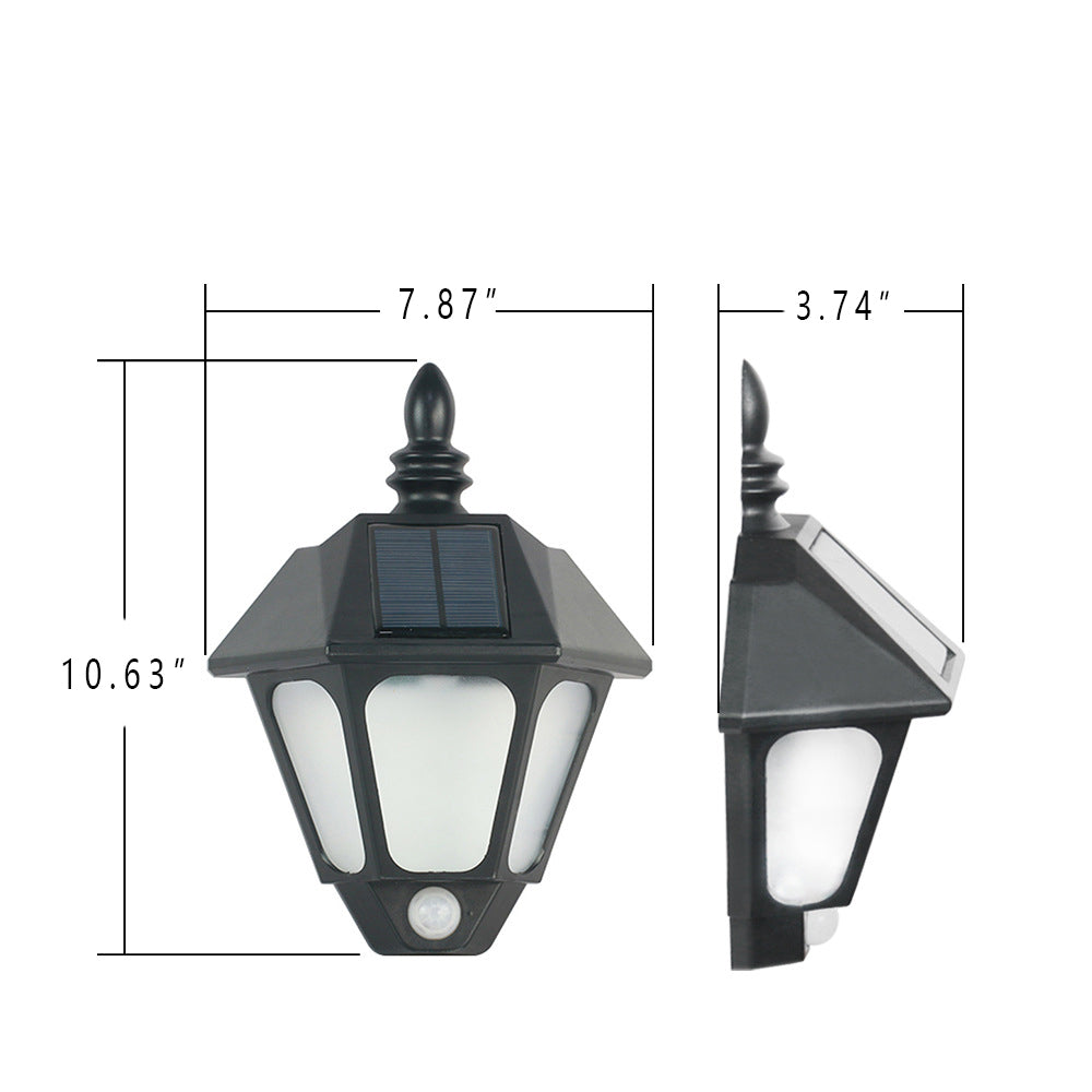 Solar Waterproof Decorative LED Outdoor Wall Sconce Lamp