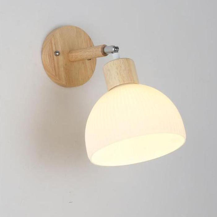 Japanese Flower Pleated 1-Light Wall Sconce Lamp