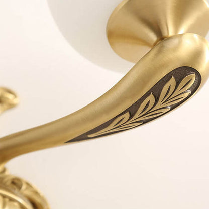 Light Glass Gold-Finished Frame 1/2 Light Wall Sconce Lamp