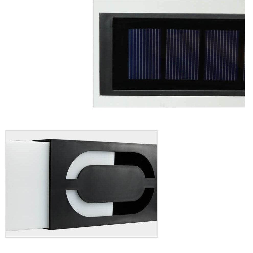 Solar Digital RGB LED Outdoor Decoration Wall Sconce Lamp