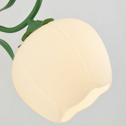 Nordic Floral Glass Round 1/2 Light Wall Sconce Lamp