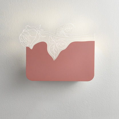 Art Deco Acrylic Rose Flower Shade LED Wall Sconce Lamp