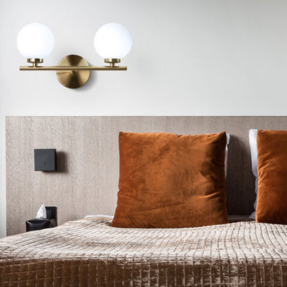 Milk Ball Metal Magic Bean 1/2/3 Light Wall Sconce Lamp
