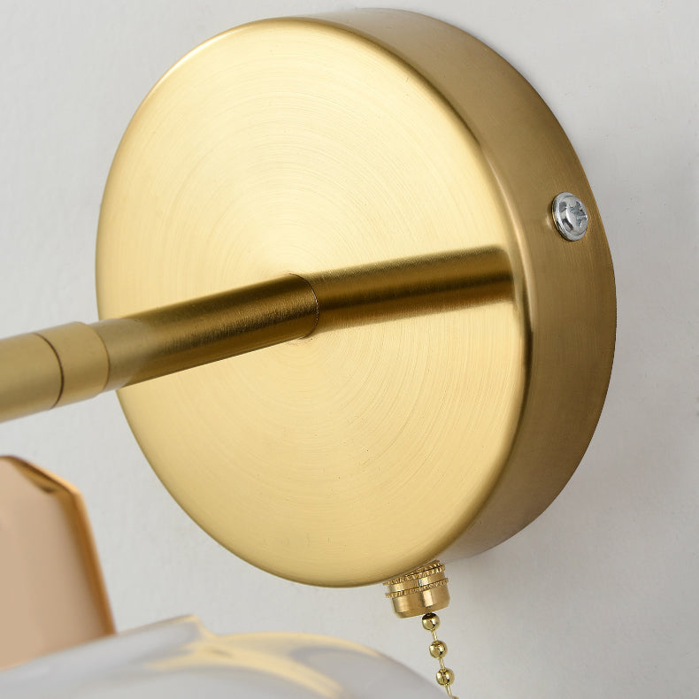 Modern Art Deco Flower Round 1-Light Wall Sconce Lamp