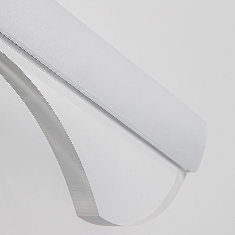 Long Wave Iron Aluminum Silicone LED Wall Sconce Lamp