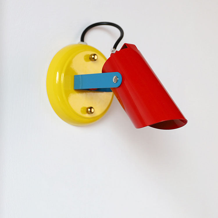 Scandinavian Cylinder 1-Light Adjustable Wall Sconce Lamp