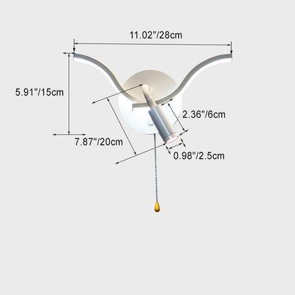 Triangle Iron PC LED Wall Sconce Lamp With Spotlight