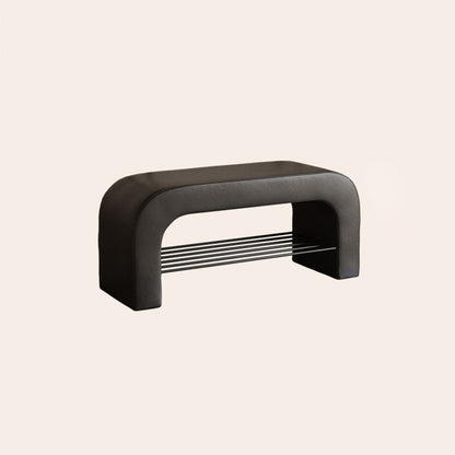 Modern Fabric Iron Bench