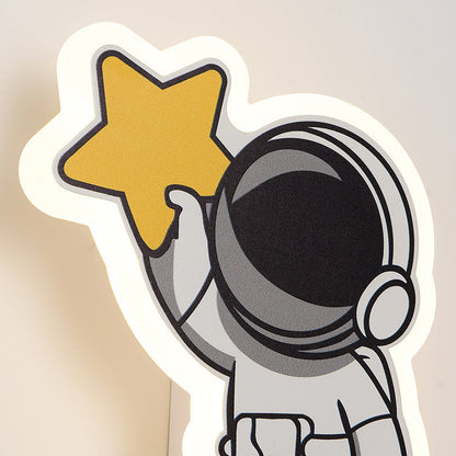 Acrylic Fairy Astronaut Iron LED Kids Wall Sconce Lamp