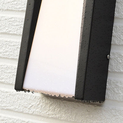 Waterproof Steel Cuboid Acrylic Shade LED Wall Sconce Lamp