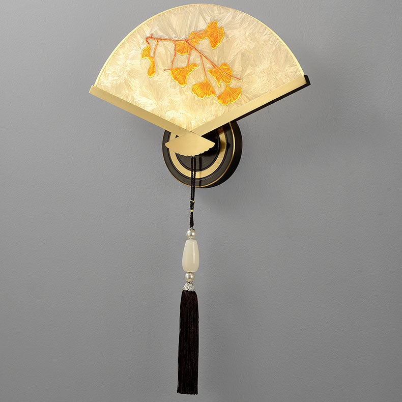 Chinese Copper Magnesium Acrylic LED Wall Sconce Lamp