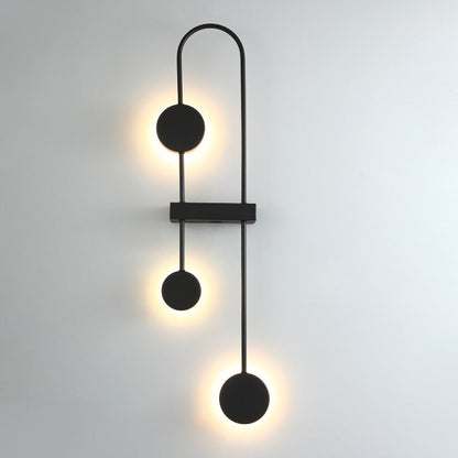 Nordic Round Geometric Metal Acrylic LED Wall Sconce Lamp