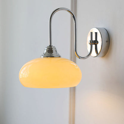 Nordic Round Dome Iron Glass 1-Light Wall Sconce Lamp