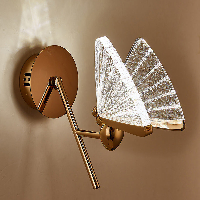 Deco Alloy Butterfly Shape Acrylic LED Wall Sconce Lamp