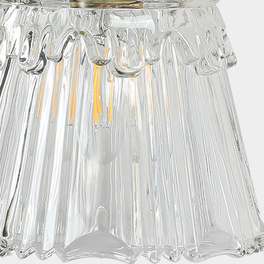 French Cylinder Ball Copper Glass 1-Light Wall Sconce Lamp