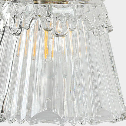 French Cylinder Ball Copper Glass 1-Light Wall Sconce Lamp