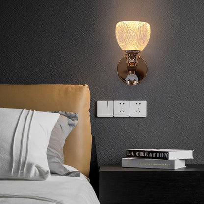 Cylindrical Hardware Acrylic 1-Light Wall Sconce Lamp