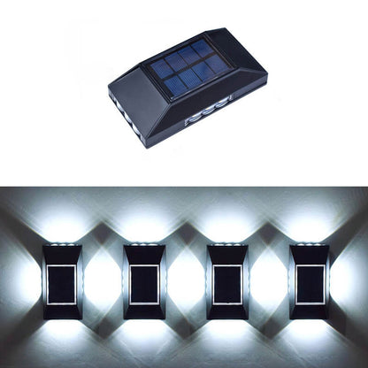 Solar Around Lighting Garden Outdoor Light Wall Sconce Lamp