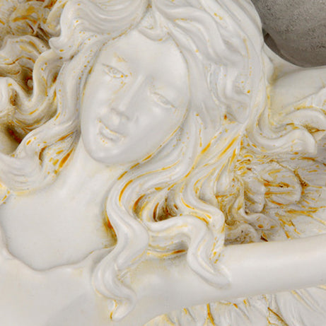 European Resin Glass Angel Statue 1-Light Wall Sconce Lamp