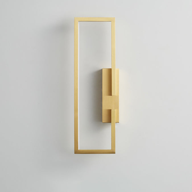 Mid-century Rectangular Geometric LED Wall Sconce Lamp