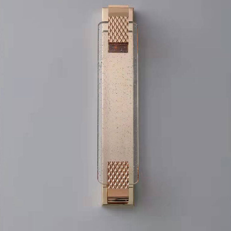 Light Gold Bubble Crystal Rectangular LED Wall Sconce Lamp