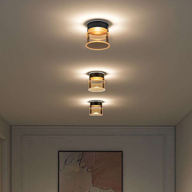 Cylindrical Aluminum Acrylic LED Wall Sconce Lamp
