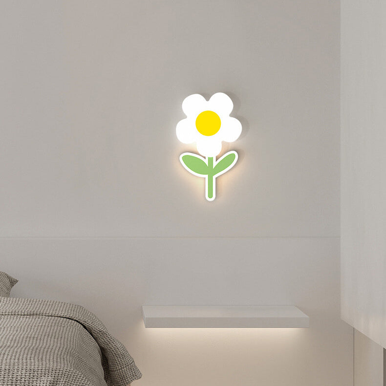 Minimalist Iron Sunflower Acrylic LED Wall Sconce Lamp