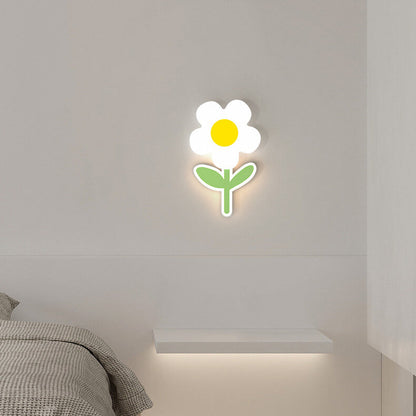 Minimalist Iron Sunflower Acrylic LED Wall Sconce Lamp