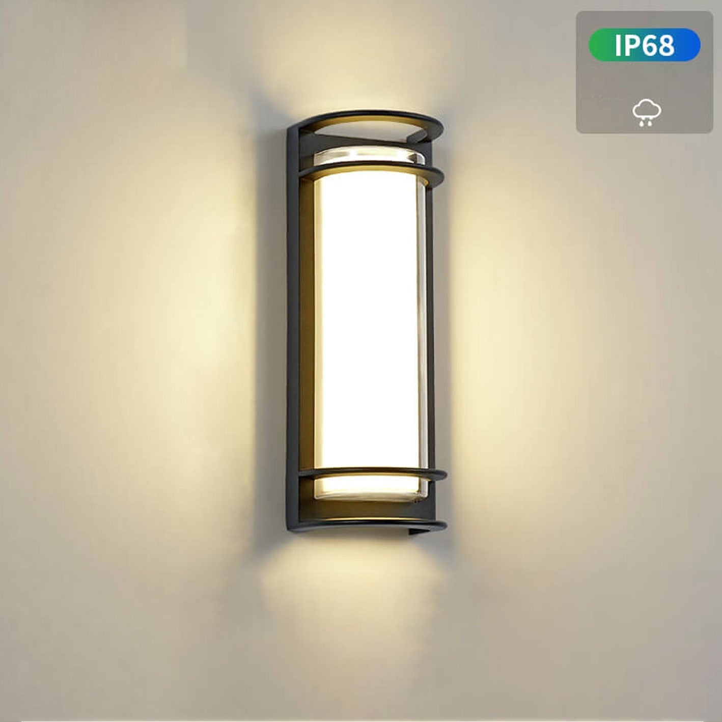 Outdoor Column Waterproof LED Garden Wall Sconce Lamp