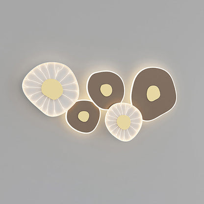 Luxury Lotus Leaf Design Iron Acrylic LED Wall Sconce Lamp