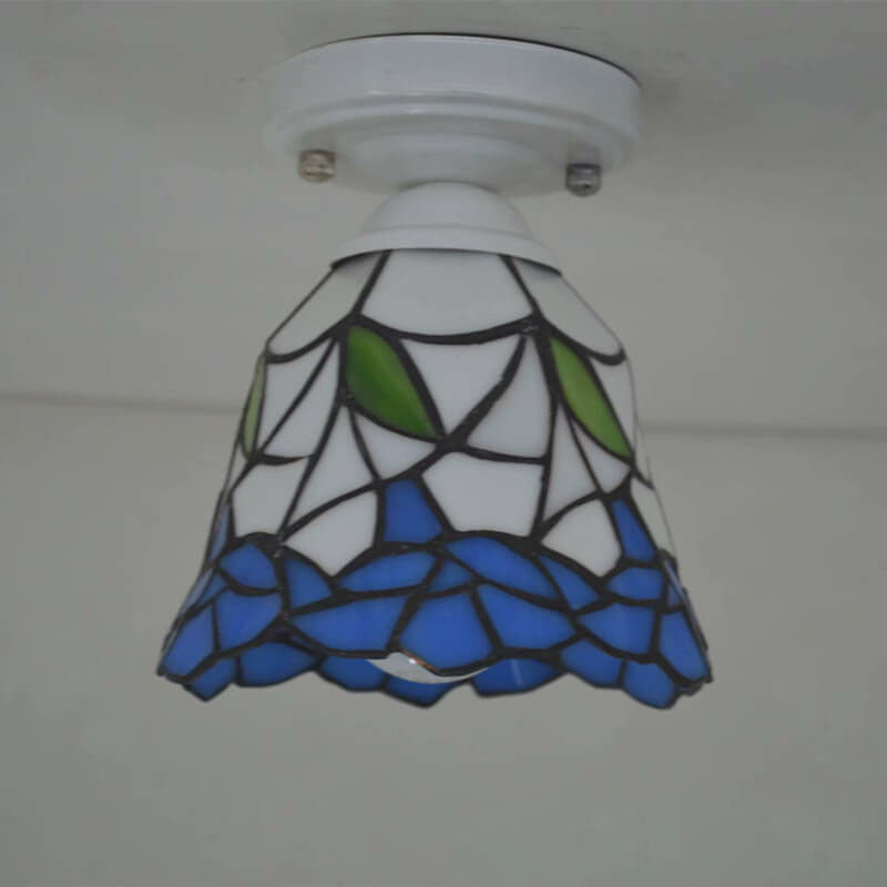 Traditional European Tiffany 1-Light Wall Sconce Lamp
