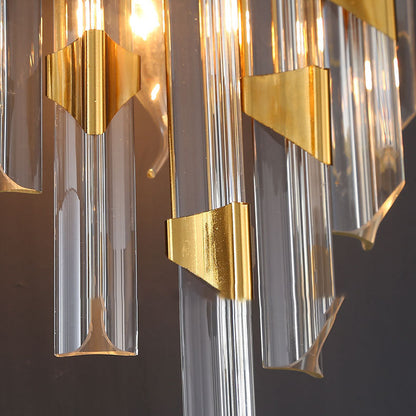 Luxury Stripe Hardware Crystal 2/4 Light Wall Sconce Lamp