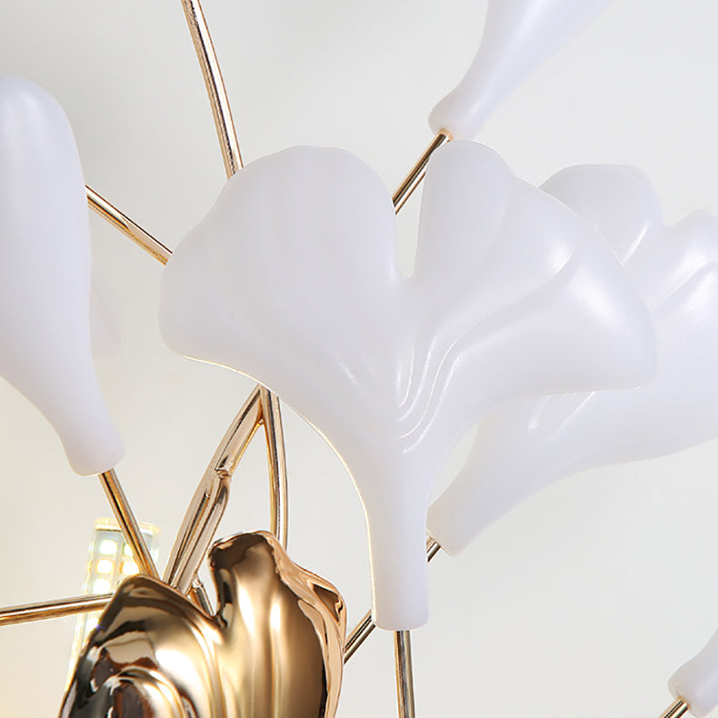 Ginkgo Iron Plastic Porcelain 2/3 Light Wall Sconce Lamp