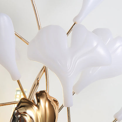 Ginkgo Iron Plastic Porcelain 2/3 Light Wall Sconce Lamp