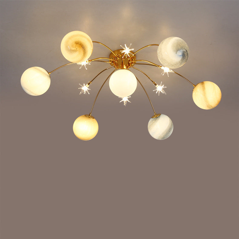 Contemporary Moon Ceiling Light