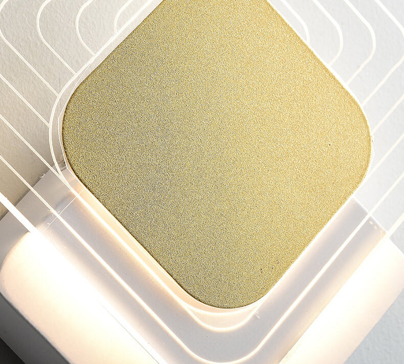 Light Luxury Gold Geometric Acrylic LED Wall Sconce Lamp