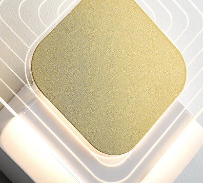 Light Luxury Gold Geometric Acrylic LED Wall Sconce Lamp