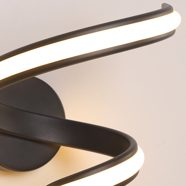 Spiral Iron Aluminium Silicone LED Wall Sconce Lamp