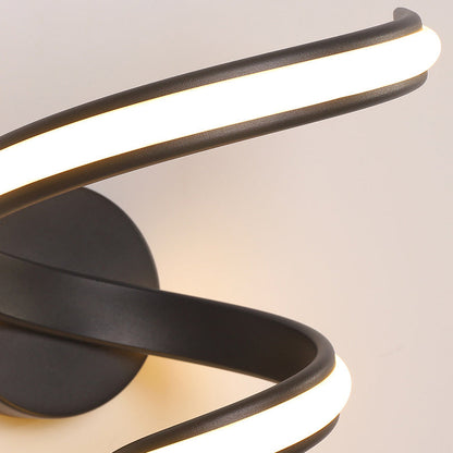 Spiral Iron Aluminium Silicone LED Wall Sconce Lamp