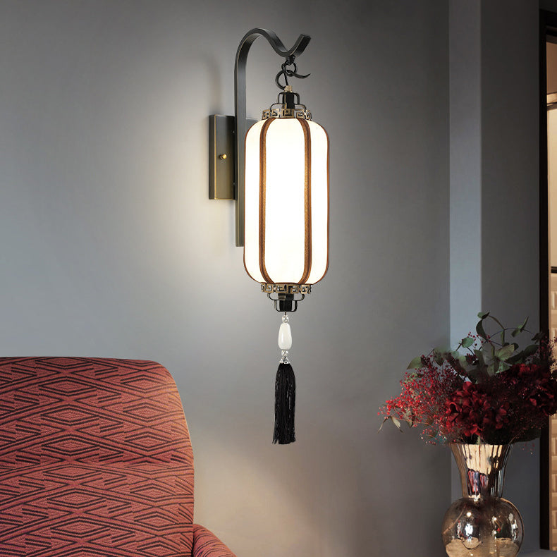 Chinese Copper Lantern Design 1-Light Wall Sconce Lamp