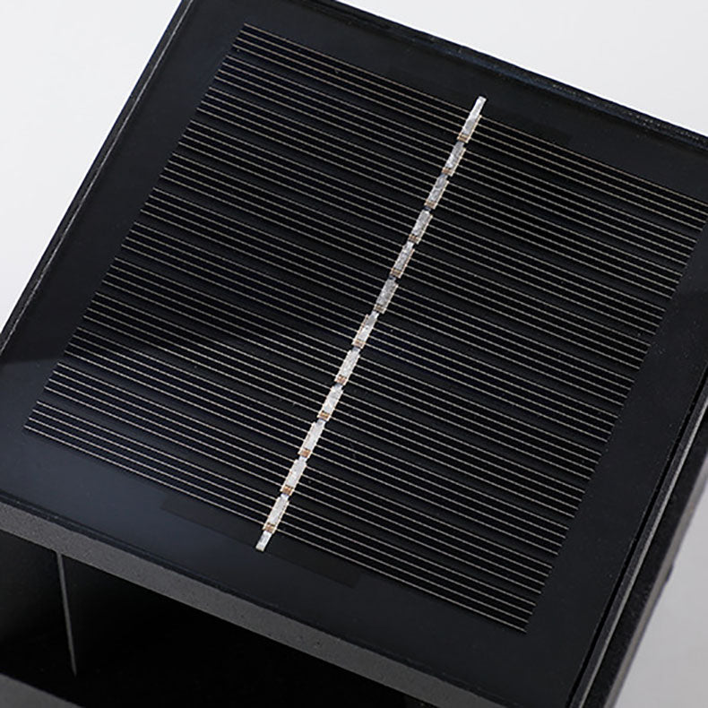 Solar Square Striped Aluminum LED Wall Sconce Lamp